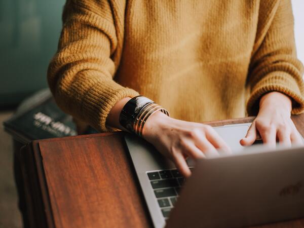 Woman at computer